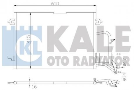 VW Радиатор кондиционера Audi A4,Passat 94- Kale Oto Radyator 342935 (фото 1)