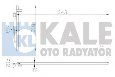 KALE NISSAN Радиатор кондиционера Maxima QX 95- Kale Oto Radyator 388400