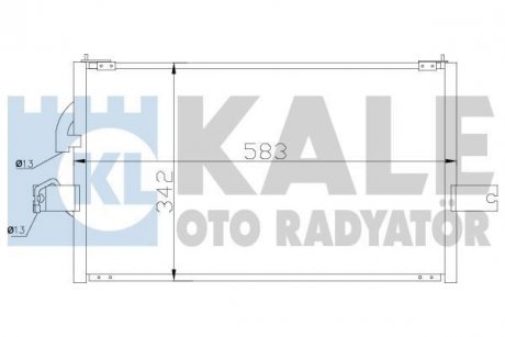 KALE HYUNDAI Радиатор кондиционера Accent I 94- Kale Oto Radyator 386400