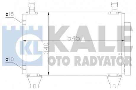 KALE TOYOTA Радиатор кондиционера Hilux VII 05- Kale Oto Radyator 383500