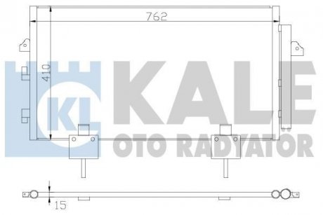KALE TOYOTA Радиатор кондиционера Rav 4 II 00- Kale Oto Radyator 383400