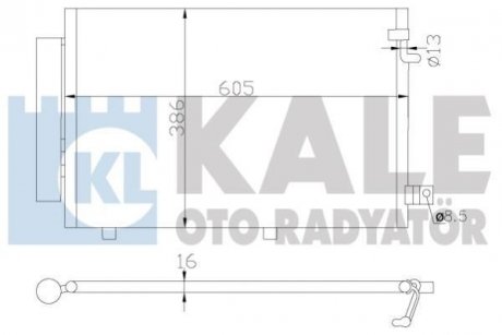 KALE FORD Радиатор кондиционера Fiesta VI 08- Kale Oto Radyator 342860