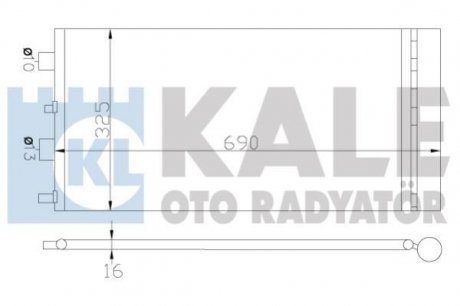 RENAULT Радиатор кондиционера Duster 10- Kale Oto Radyator 342840 (фото 1)