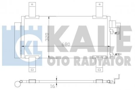 KALE MAZDA Радиатор кондиционера Mazda 6 02- Kale Oto Radyator 392100
