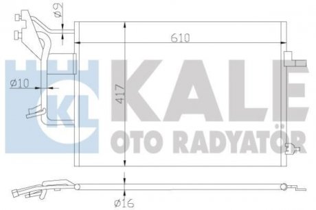 KALE VW Радиатор кондиционера Audi A4,Passat Kale Oto Radyator 390800