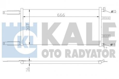 FIAT Радиатор кондиционера 1.2/1.9D 01- Kale Oto Radyator 342850 (фото 1)