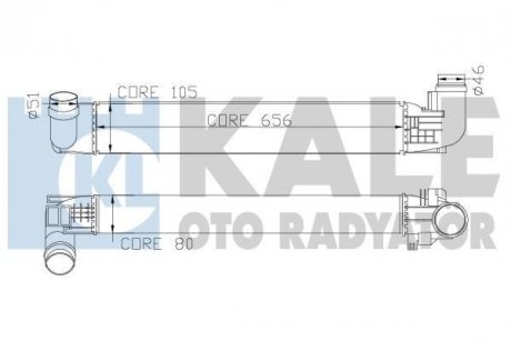 KALE RENAULT Интеркулер Duster 1.5dCi 10- Kale Oto Radyator 345090