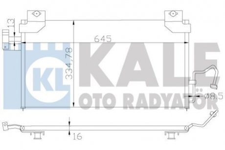 MAZDA Радиатор кондиционера 323 98- Kale Oto Radyator 387100 (фото 1)