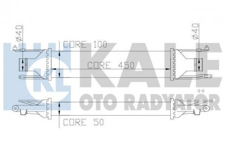 OPEL Интеркулер Corsa D 1.3CDTI 06- Kale Oto Radyator 348400 (фото 1)
