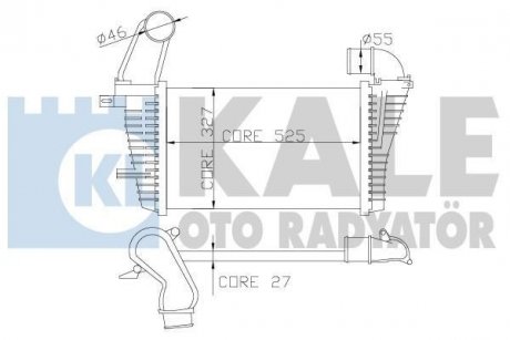 KALE OPEL Интеркулер Astra H 1.7CDTI 07- Kale Oto Radyator 345900