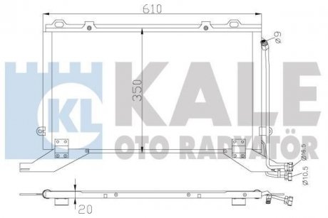 KALE DB Радиатор кондиционера W210 Kale Oto Radyator 343045