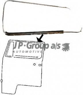 Облицювання захисна накладка, скло дверей JP Group 8186002486 (фото 1)