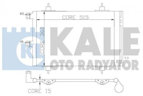 KALE CITROEN Радиатор кондиционера (без датчика тиску) C4 I,C5 I,Peugeot 307 Kale Oto Radyator 385600