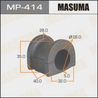 Втулка стабилизатора переднего Honda CR-V (01-) (Кратно 2 шт) Masuma MP414 (фото 1)