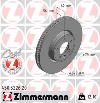 ДИСК ТОРМОЗНОЙ Coat Z ZIMMERMANN Otto Zimmermann GmbH 450522620