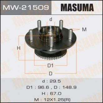 Ступиця колеса заднього у зборі з підшипником Nissan Primera (02-07) MA Masuma MW21509 (фото 1)