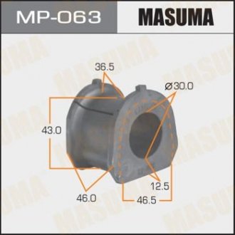 Втулка стабілізатора переднього Mitsubishi Pajero (-00) (Кратно 2 шт) Mas Masuma MP063 (фото 1)