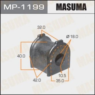Втулка стабілізатора заднього Toyota FJ Cruiser (10-), Land Cruiser Prado (09-) (Masuma MP1199 (фото 1)