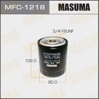 Фильтр масляный Nissan Almera, Primera (-02) 1.4, 1.6 Masuma MFC1218 (фото 1)