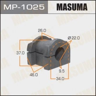 Втулка стабілізатора переднього Mitsubishi ASX (10-), Eclipse Cross (18-), Lancer (08-15), Outlander (08-) (Кратно 2 шт) Masuma MP1025 (фото 1)