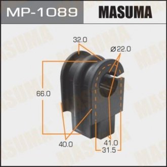Втулка стабілізатора переднього Nissan Tida (07-) (Кратно 2 шт) Masuma MP1089 (фото 1)