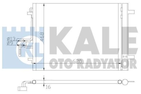 KALE FORD Радіатор кондиціонера Galaxy,Mondeo IV,S-Max,LandRover Freelander,Range Rover Evoque,Volvo S60/80,V70 III,XC60/70 Kale Oto Radyator 386200