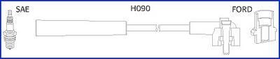 FORD комплект високовольтних проводів ESCORT V 1.3 90-95, FIESTA III (GFJ) 1.0 89-95, ORION II (AFF) 1.3 85-90 HITACHI 134659 (фото 1)