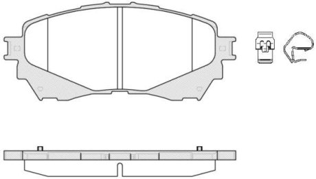 Колодки тормозные диск. перед. (Remsa) Mazda 6 2.0 12-,Mazda 6 2.2 12-,Mazda 6 2.5 12- (P14383.04) WOKING P1438304 (фото 1)