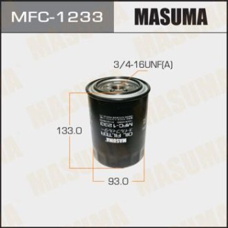 Фильтр масляный MAZDA 5 (CW) 2.0 (11-16)Turbo (10-15)/SKODA ROOMSTER (5J) 1.2 TDI (10-15) (MFC-1233) Masuma MFC1233 (фото 1)