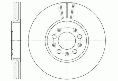 Диск тормозной передний (кратно 2) (Remsa) VAG Fabia I II Octavia I Rapid Roomster (D6544.10) WOKING D654410 (фото 1)