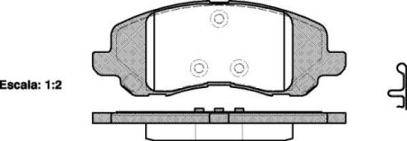 Колодки тормозные диск. перед. (Remsa) Mitsubishi ASX 10> / Dodge Caliber Avenger (P9043.20) WOKING P904320 (фото 1)