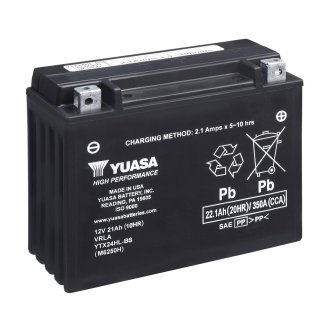 МОТО 12V 22,1Ah High Performance MF VRLA Battery (сухозаряжений) Battery Europe) Gmb YUASA YTX24HL-BS (фото 1)