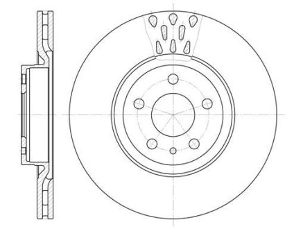 Диск тормозной передний (кратно 2) (Remsa) Fiat Doblo Opel Combo 10> (D6316.10) WOKING D631610 (фото 1)