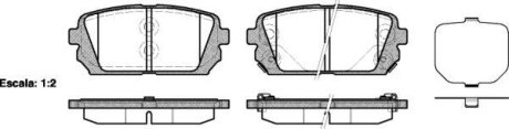 Колодки тормозные диск. задн. (Remsa) Hyundai ix35, Kia Carens III (P12033.02) WOKING P1203302