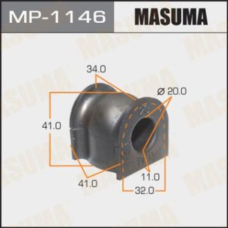 Втулка стабилизатора переднего (Кратно 2) Honda CR-V (06-13), Jazz (09-11) (MP-1146) Masuma MP1146 (фото 1)