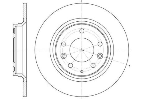 Диск тормозной задний (кратно 2) (Remsa) Mazda 6 I II / 626 / 323 (D6881.00) WOKING D688100 (фото 1)