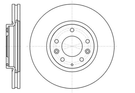 Диск тормозной передний (кратно 2) (Remsa) Mazda CX-7 I CX-9 I (D61236.10) WOKING D6123610