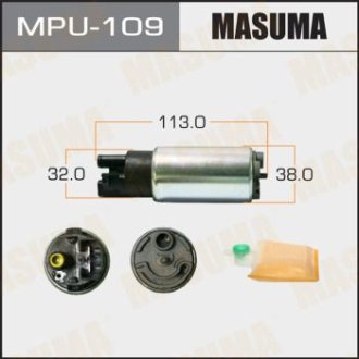 Бензонасос электрический (+сеточка) Honda/ Mitsubishi/ Subaru/ Toyota (MPU-109) Masuma MPU109