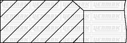 Комплект поршневих кілець RENAULT TRAFIC 1.9DcI 01- (80/STD) (2.5/2/3) YENMAK 91-09165-000