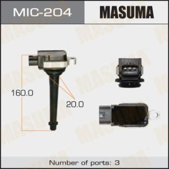 Катушка зажигания Nissan Micra, Qashqai, Note 1.6, X-Trail 2.0 (-14) (MIC-204) Masuma MIC204 (фото 1)