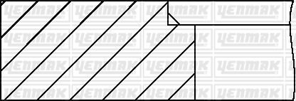 Комплект поршневих кілець FIAT Scudo 1.6i -00 (86.4/STD) (1.5/1.75/3) YENMAK 91-09395-000 (фото 1)