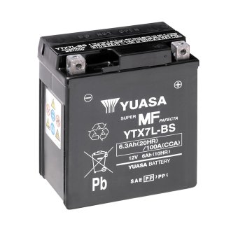 МОТО 12V 6Ah MF VRLA Battery AGM (сухозаряжений) Battery Europe) Gmb YUASA YTX7L-BS (фото 1)
