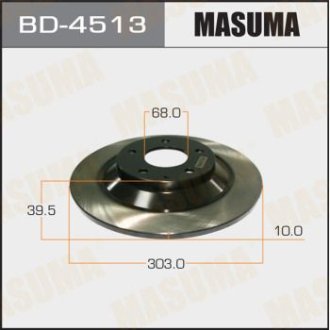Диск тормозной задний (кратно 2) Mazda CX-30 4WD (19-), CX-5 (11-) (BD-4513) Masuma BD4513 (фото 1)