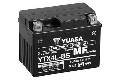 МОТО 12V 3Ah MF VRLA Battery AGM (сухозаряжений) Battery Europe) Gmb YUASA YTX4L-BS