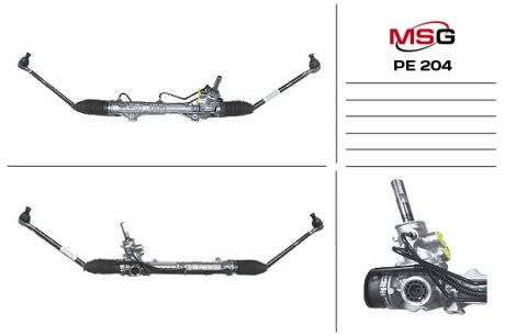 Рульова рейка з ГПК нова Peugeot 307 01-11, Citroen C4 Picasso 06-13, Citroen C4 04-11 MSG PE204 (фото 1)