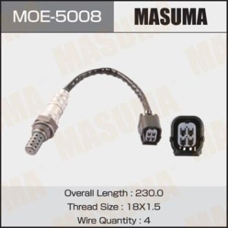 Датчик кислорода (лямбда-зонд) нижний Honda Accord 2.4 (07-12) (MOE-5008) Masuma MOE5008 (фото 1)