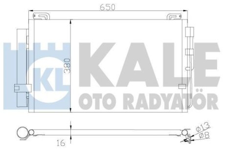 Радиатор кондиционера Hyundai MatrIX (Fc) Kale Oto Radyator 391300 (фото 1)