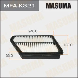 Фильтр воздушный A9315 HYUNDAI/ MATRIX/ V1500 V1600 V1800 01- (MFA-K321) Masuma MFAK321 (фото 1)