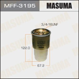 Фильтр топливный Toyota Avensis (-10), RAV4 (01-15) 2.0, 2.2D (MFF-3195) Masuma MFF3195