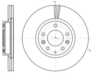 Диск тормозной передний (кратно 2) (Remsa) Mazda 6 II (D61235.10) WOKING D6123510